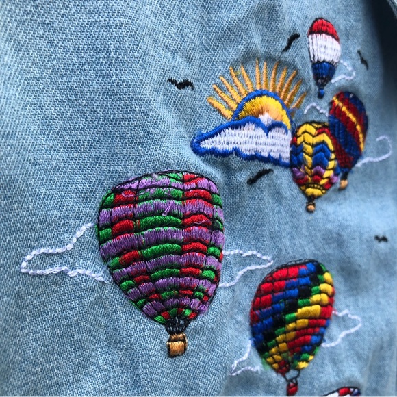 Albuquerque International Balloon Fiesta Embroidered Denim Button Shirt - Medium - Picture 9 of 15